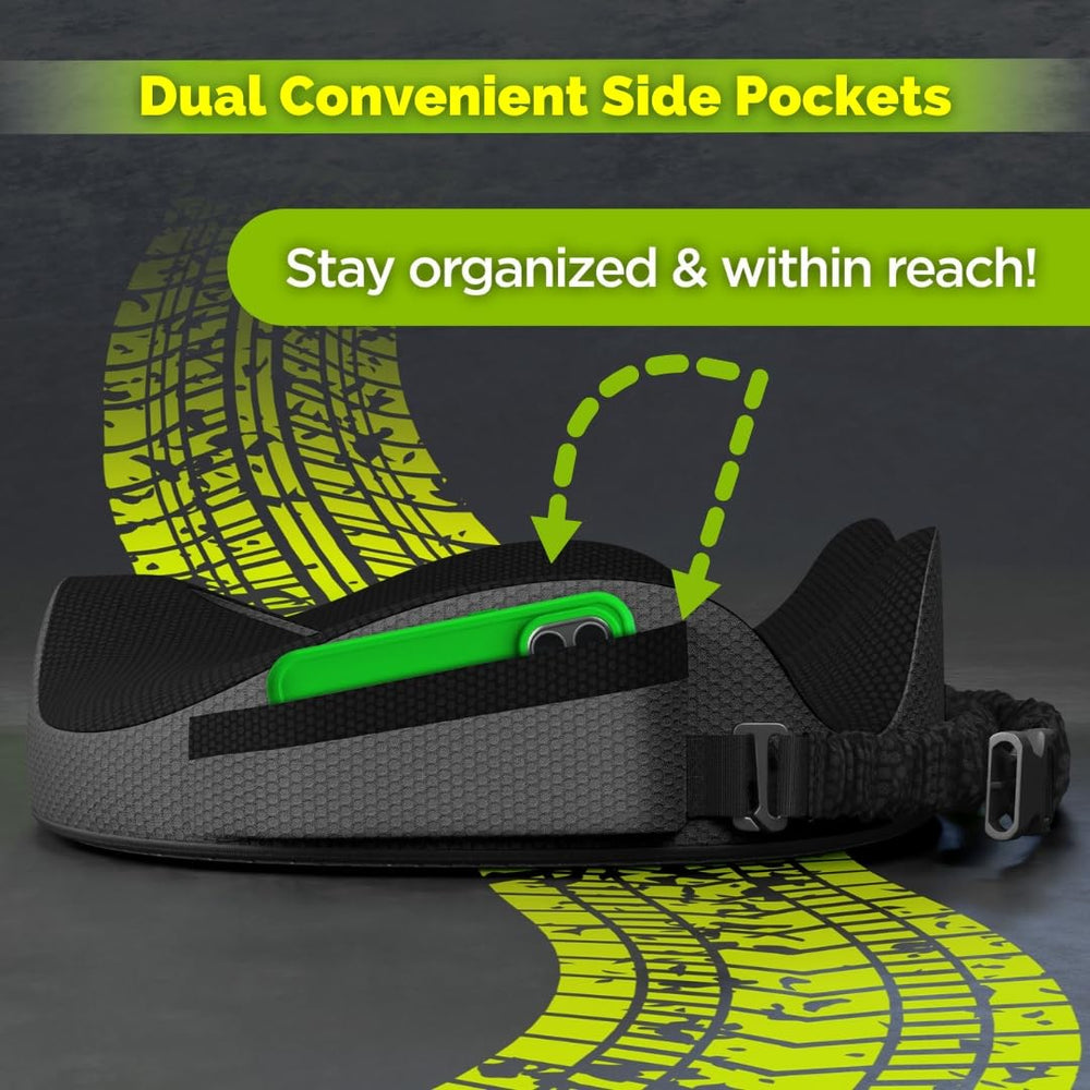 Non-skid base helps keep the cushion in place during driving.