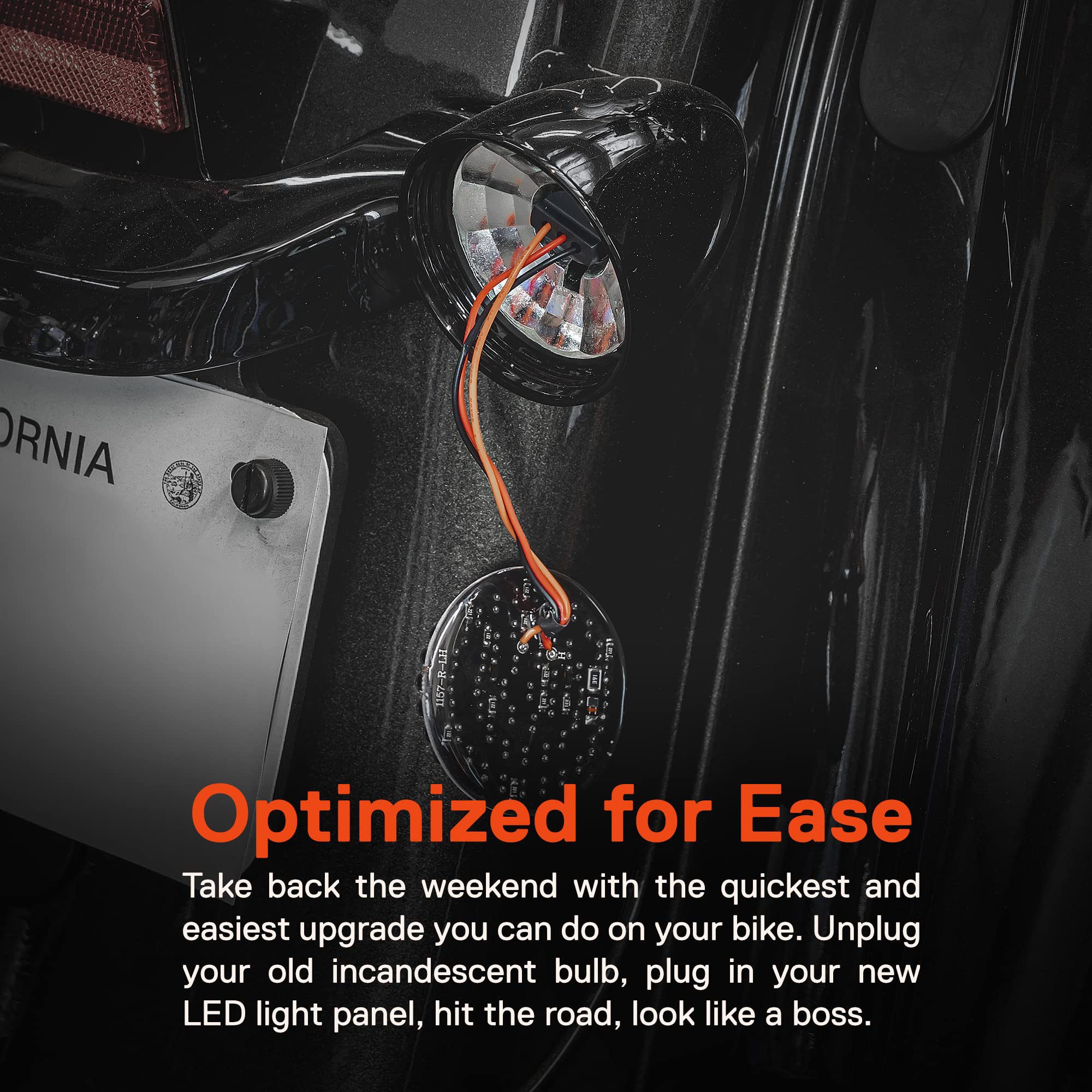 TRUE MODS 48-LED brake light array for bright signaling on Harley