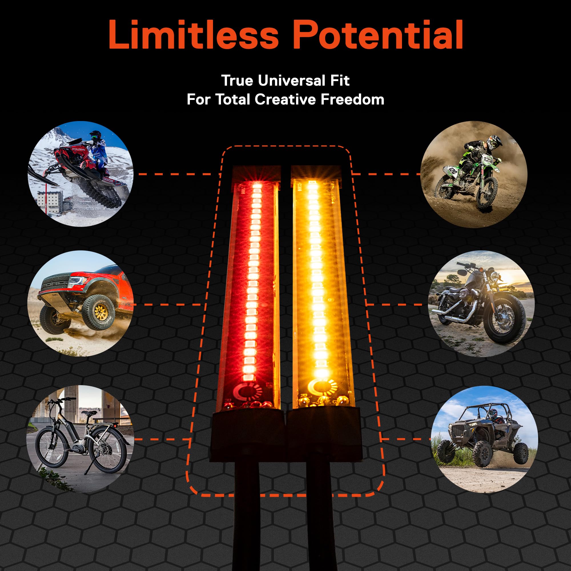 ONLINE LED STORE True Mods self-adhesive strip installs quickly on any surface.