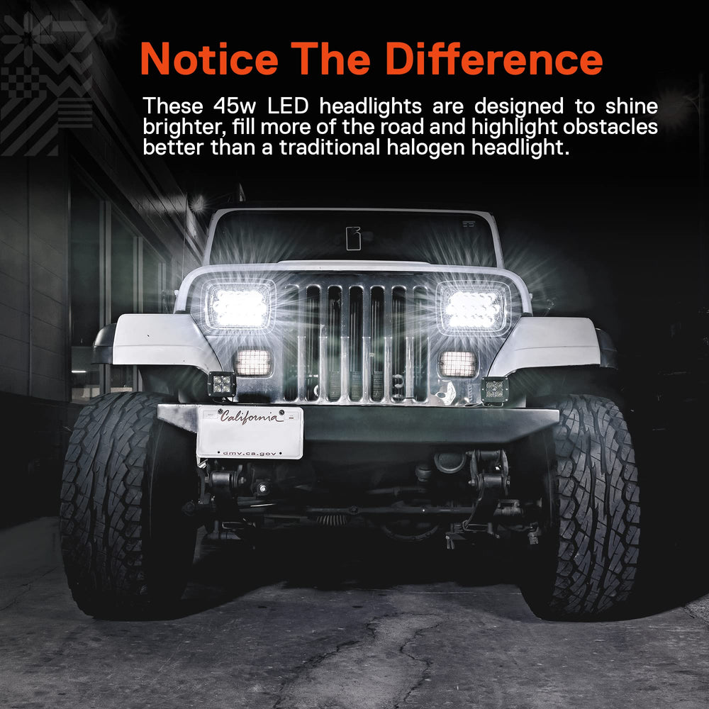 True Mods H6054 chrome headlight side profile shows sleek upgrade