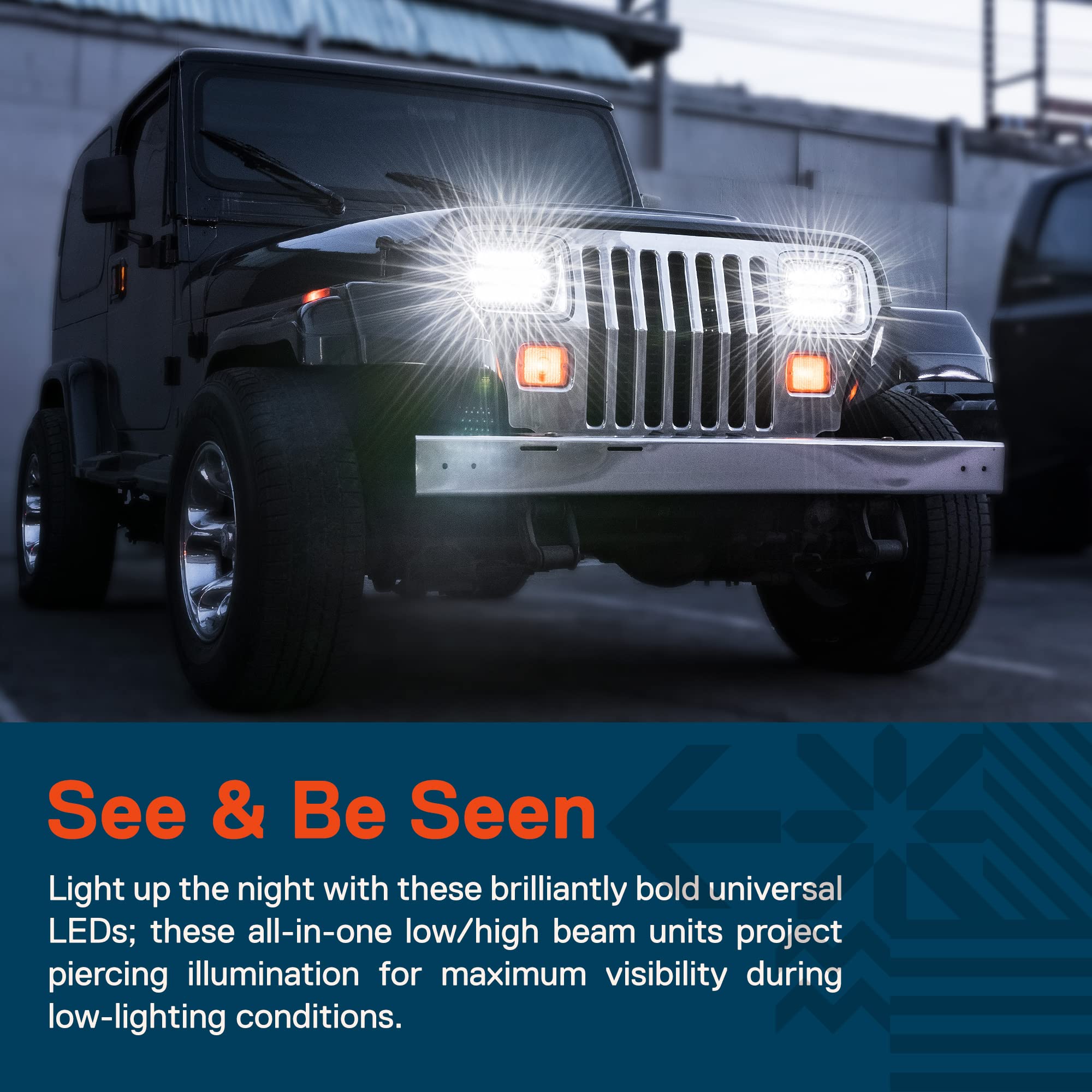 Plug-and-play H4 connector enables quick installation without specialized tools.