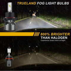 TRUELAND H13 6000K bright light enhances night visibility.