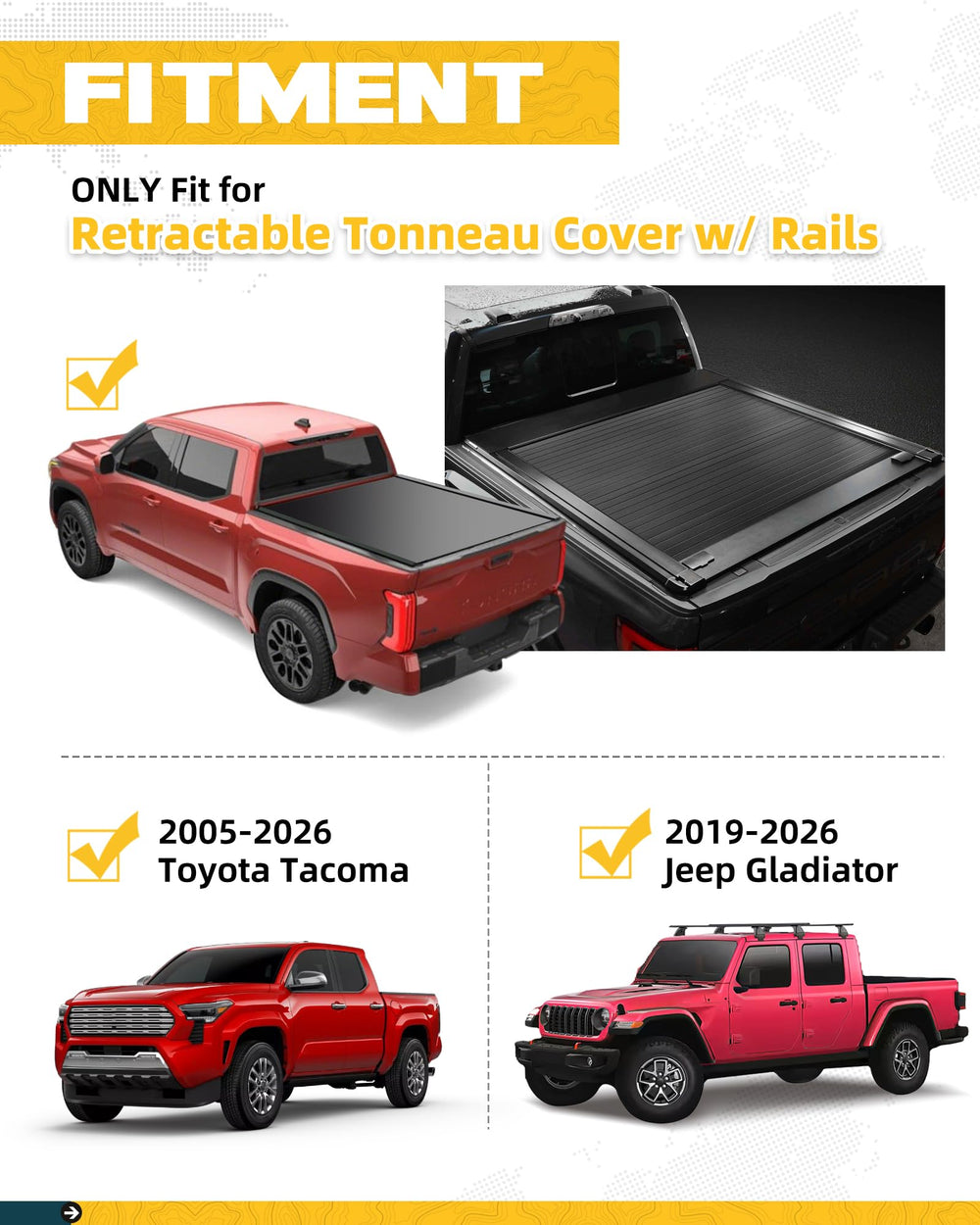Trumgeta ladder rack with tonneau fit provides integrated look for clean truck bed setup.