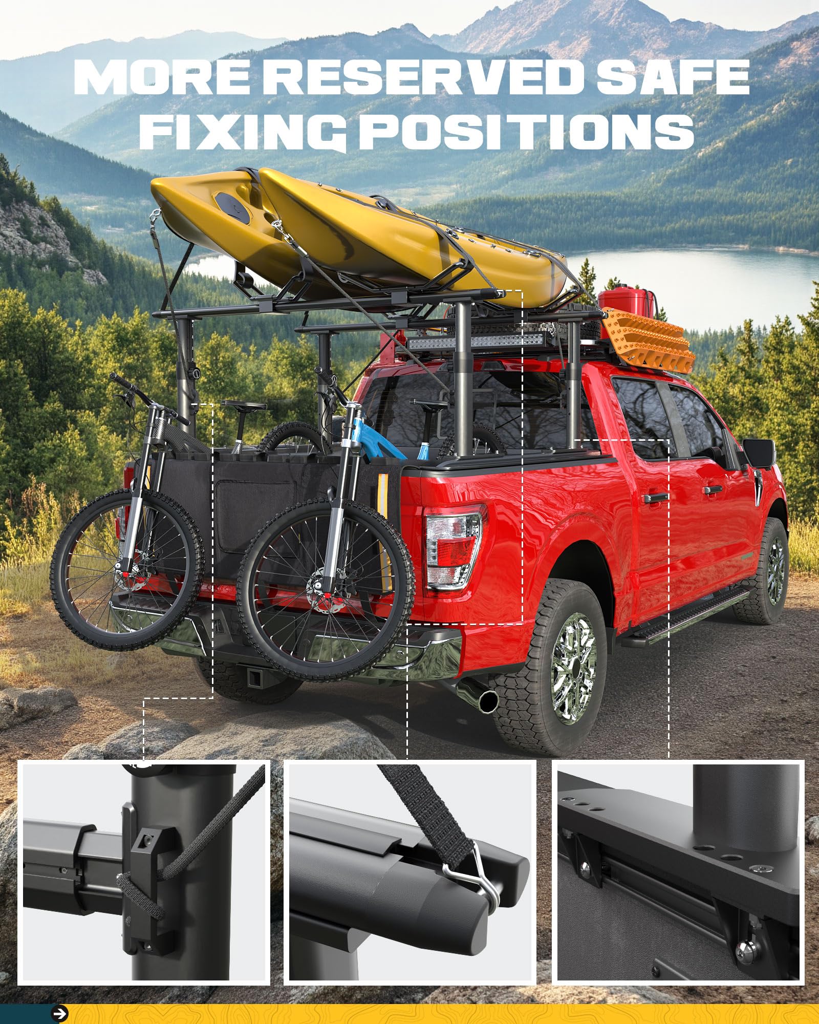 Integrated T-slot system for tie-downs and accessories.