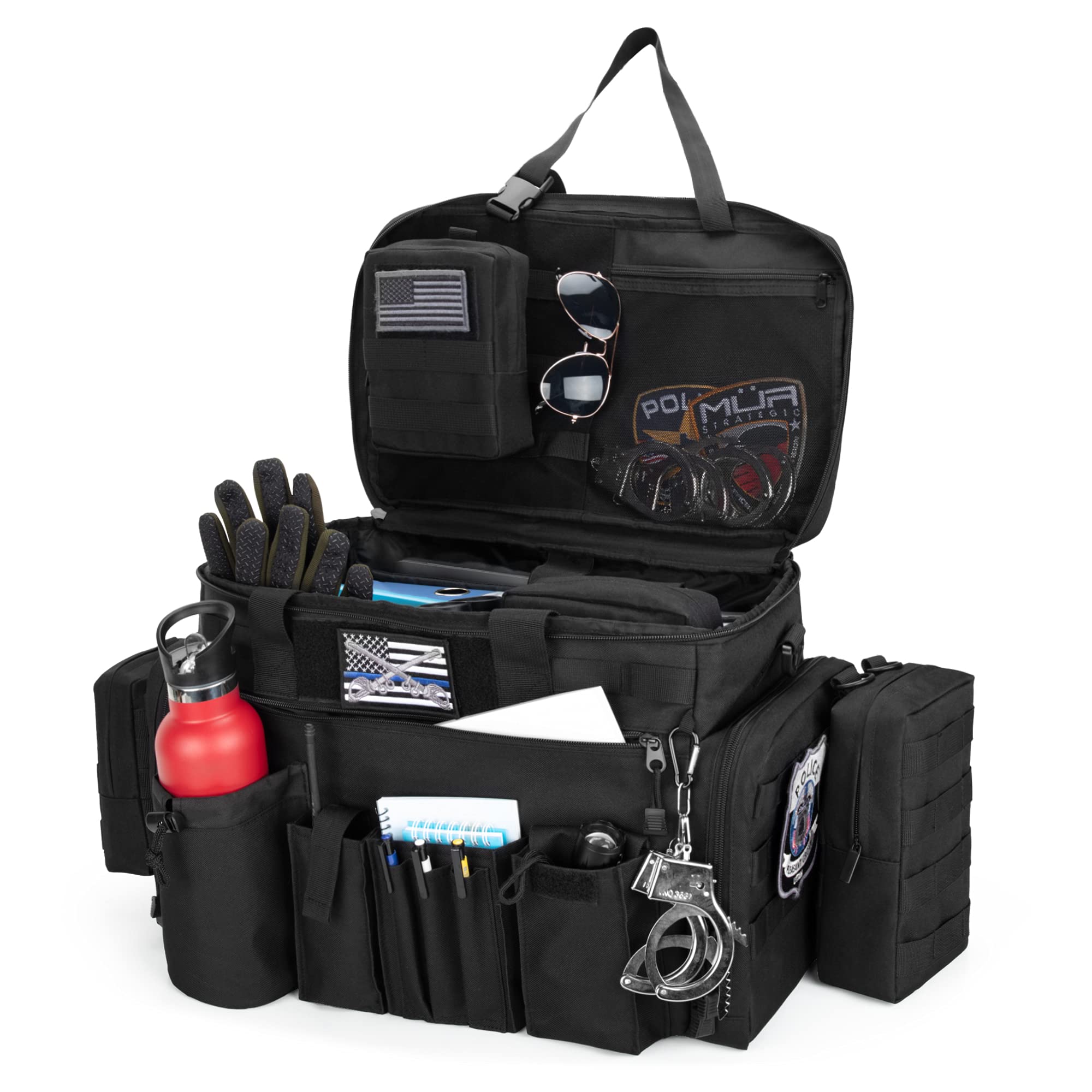 Trunab Patrol Bag front-seat organizer clips to the headrest for quick access.