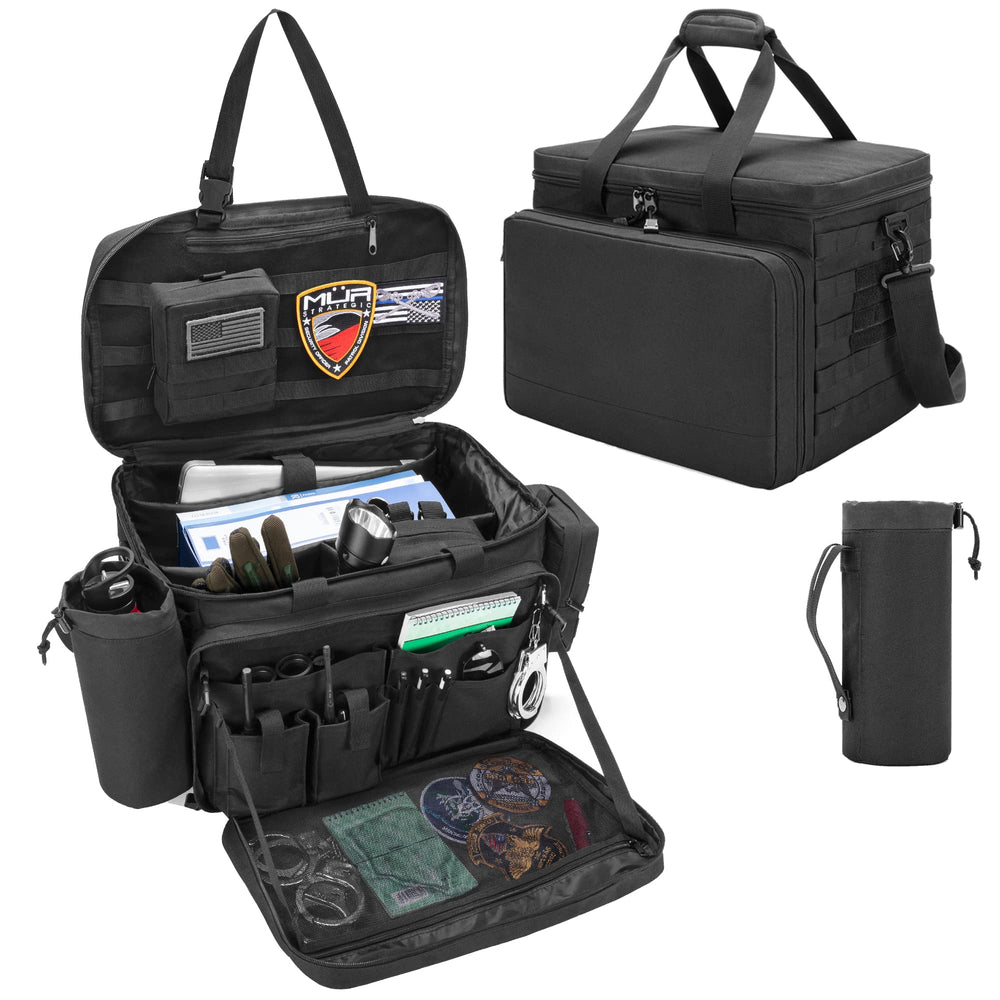 Trunab Patrol Bag on car seat with secure front-seat setup for quick access