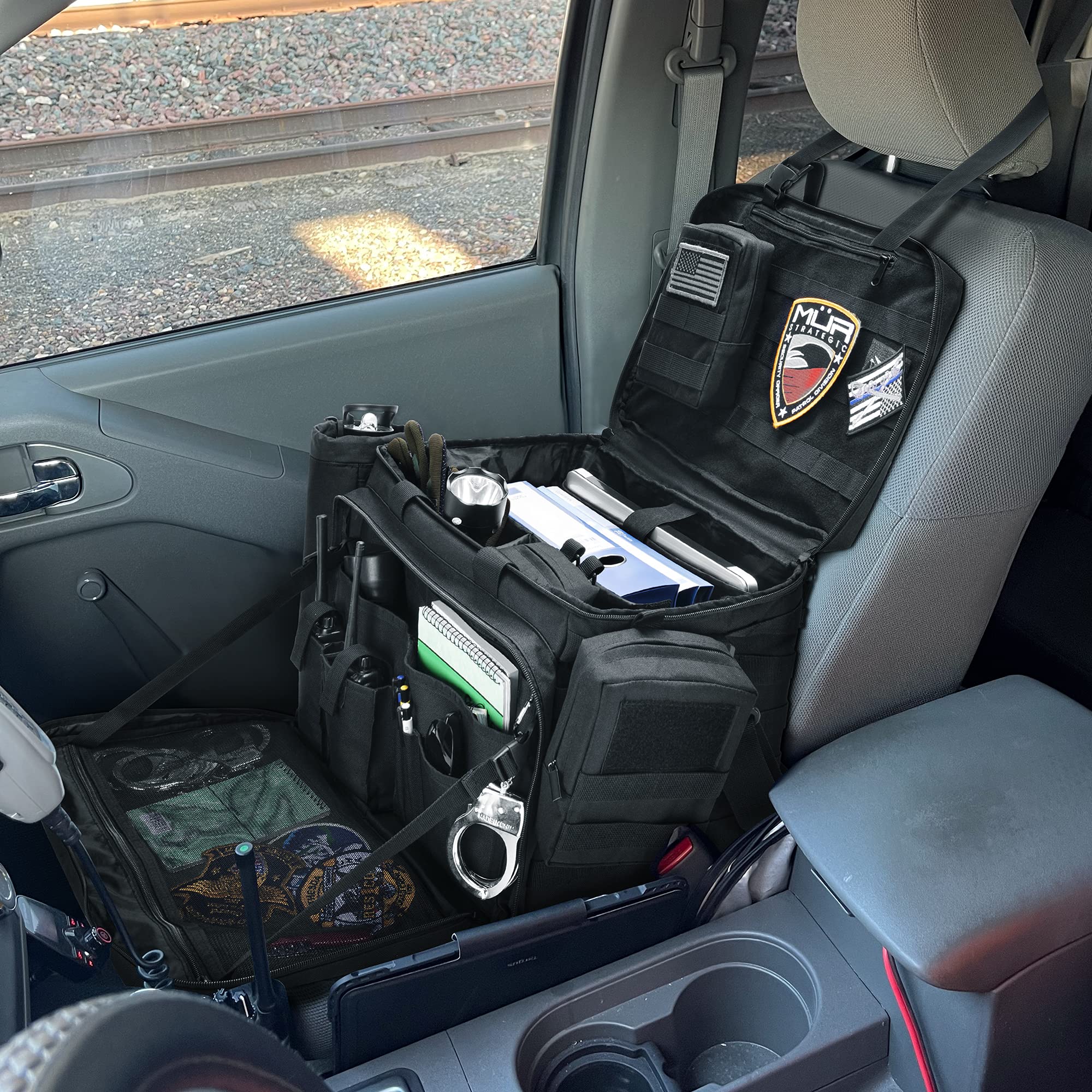 Trunab Patrol Bag with MOLLE straps holding tactical gear
