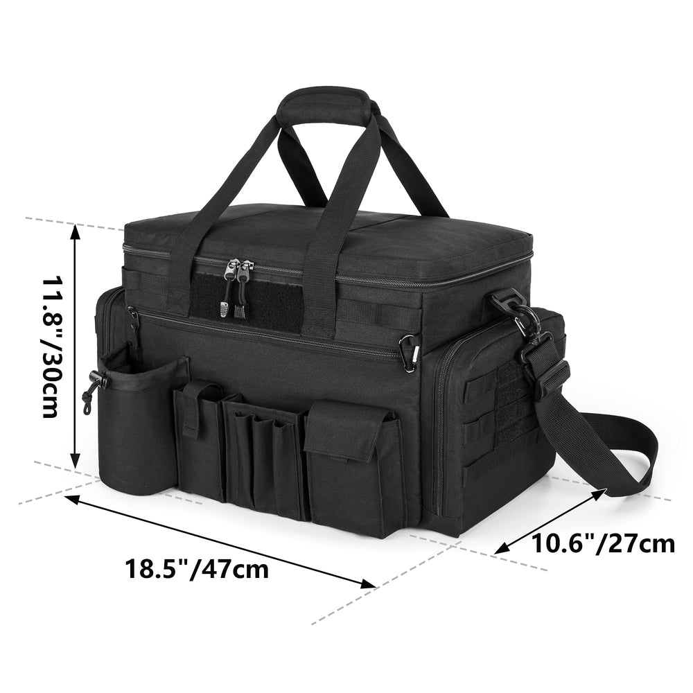 Trunab Patrol Bag reinforced handle and adjustable strap for easy transport.