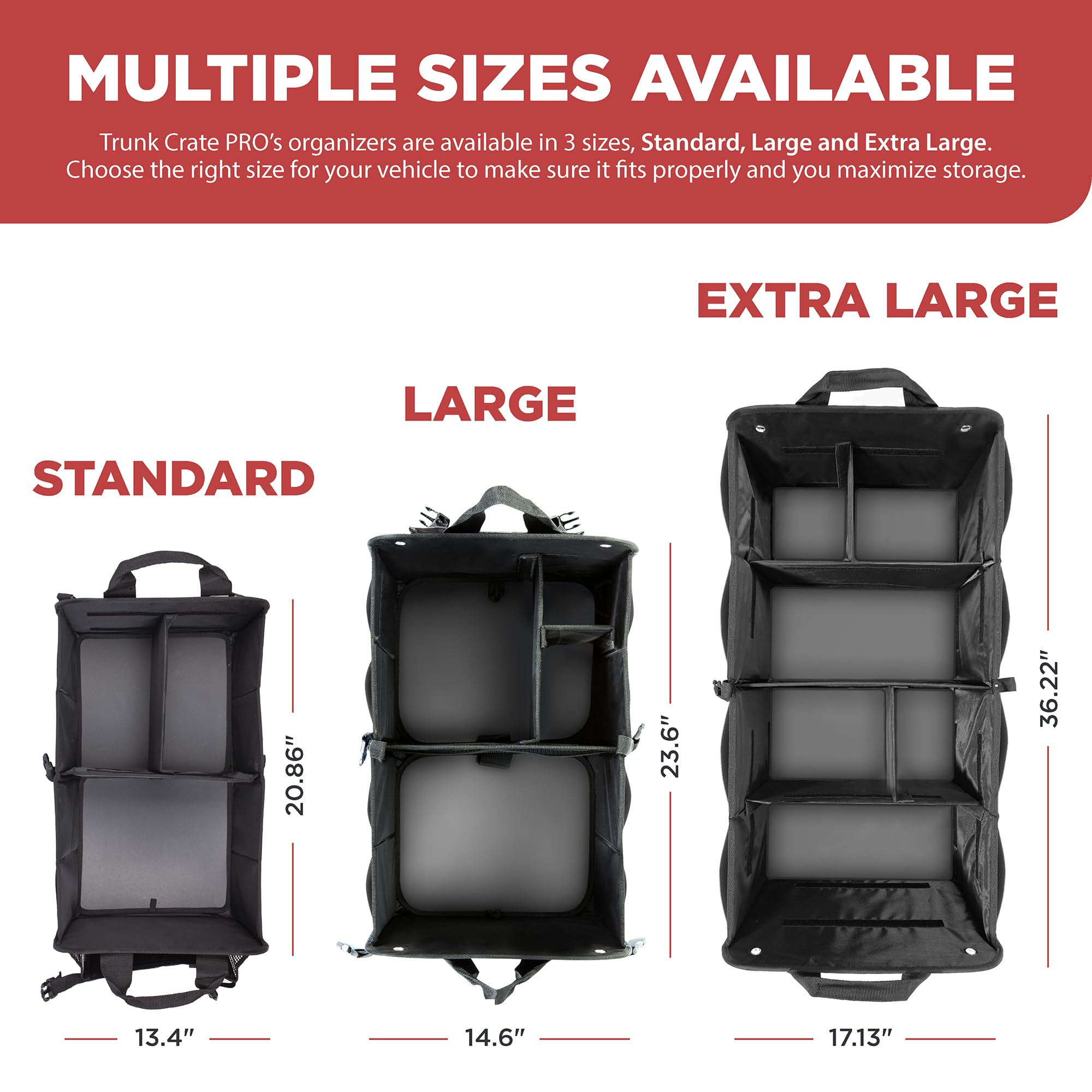 TRUNKCRATEPRO durable construction withstands daily vehicle use.