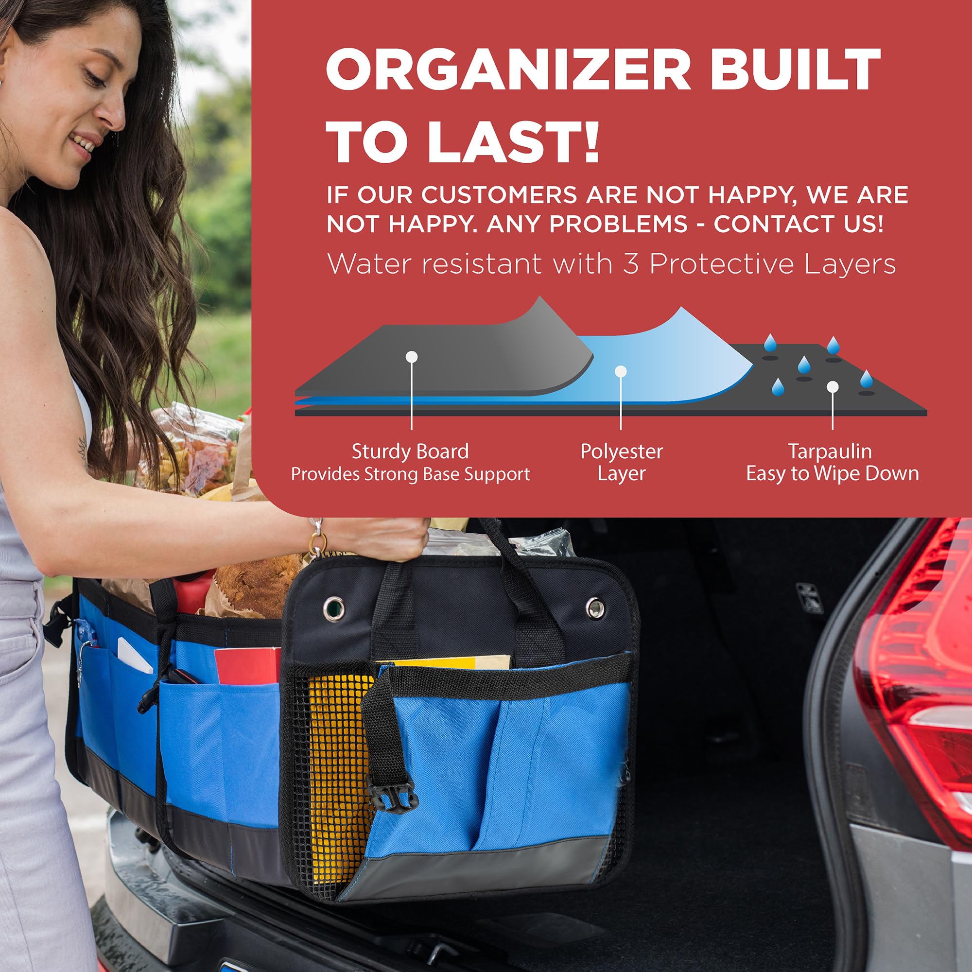 TRUNKCRATEPRO easy-install clip system keeps organizer secure.