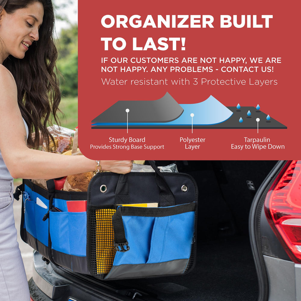 TRUNKCRATEPRO easy-install clip system keeps organizer secure.