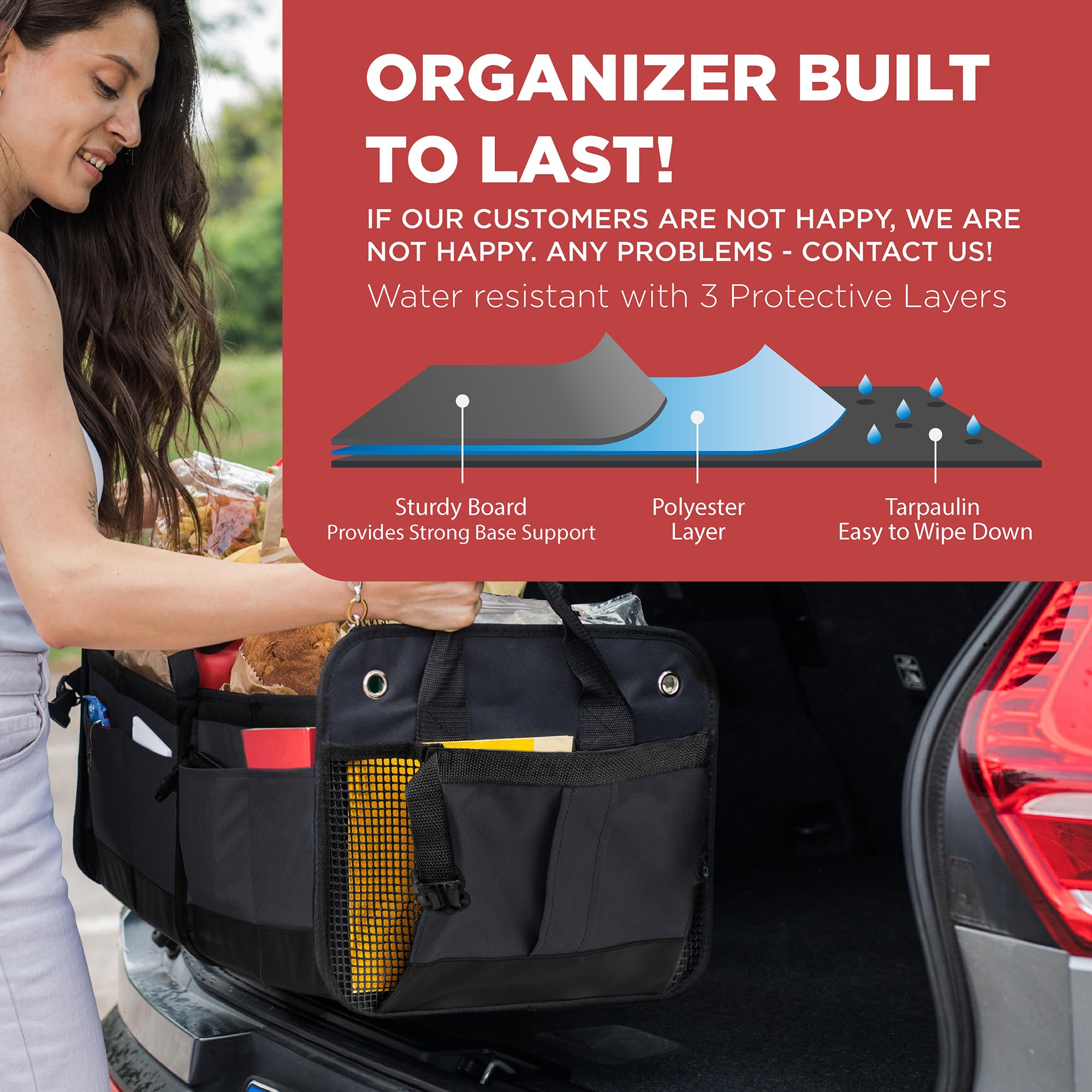 TRUNKCRATEPRO non-slip bottom prevents shifting for smooth driving.