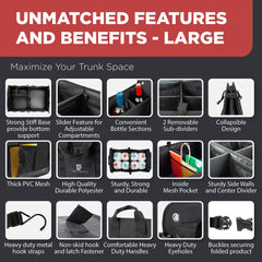 TRUNKCRATEPRO securing straps secure tall items and bulky gear.