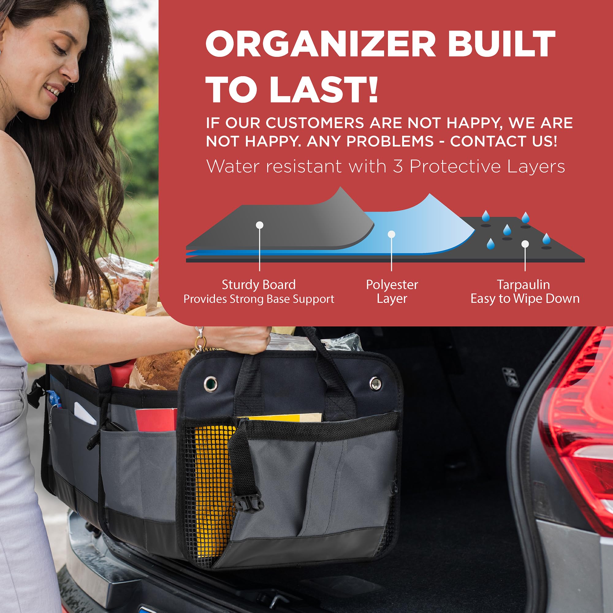 TRUNKCRATEPRO Oxford fabric is water- and abrasion-resistant for daily use