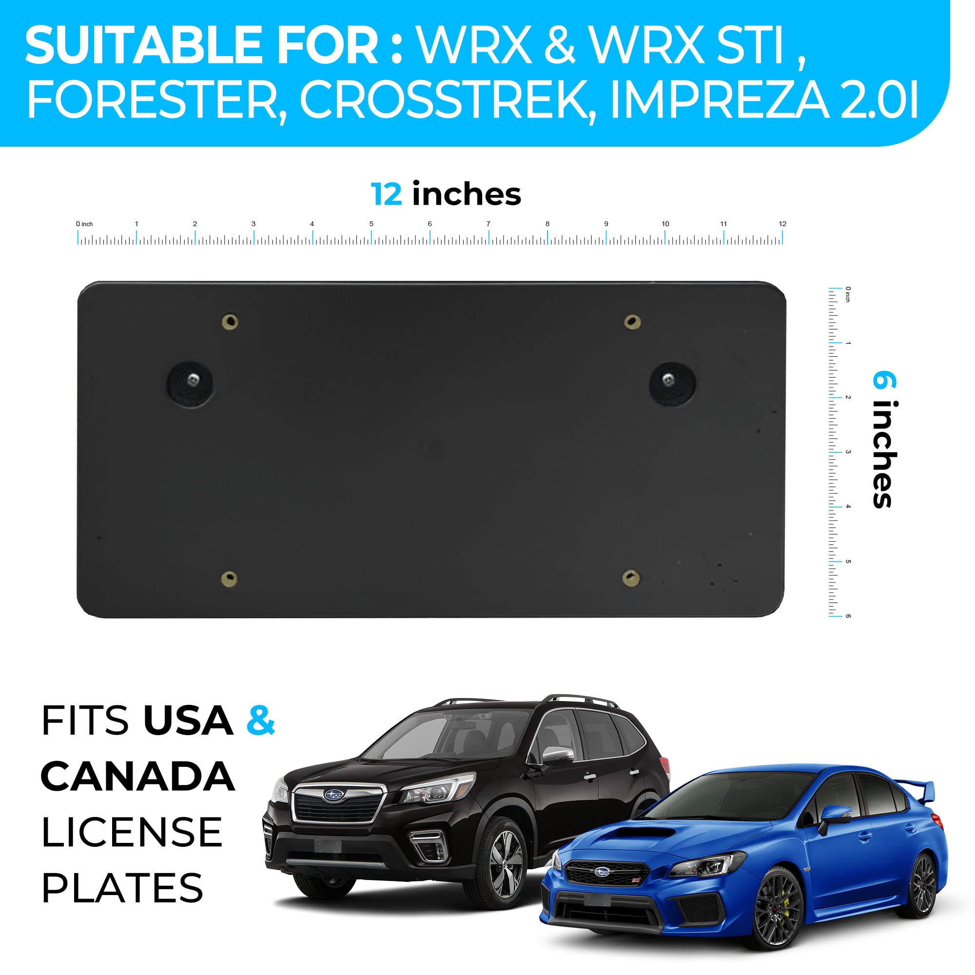 Installed adapter kit on Subaru bumper for quick, no-drill mounting.