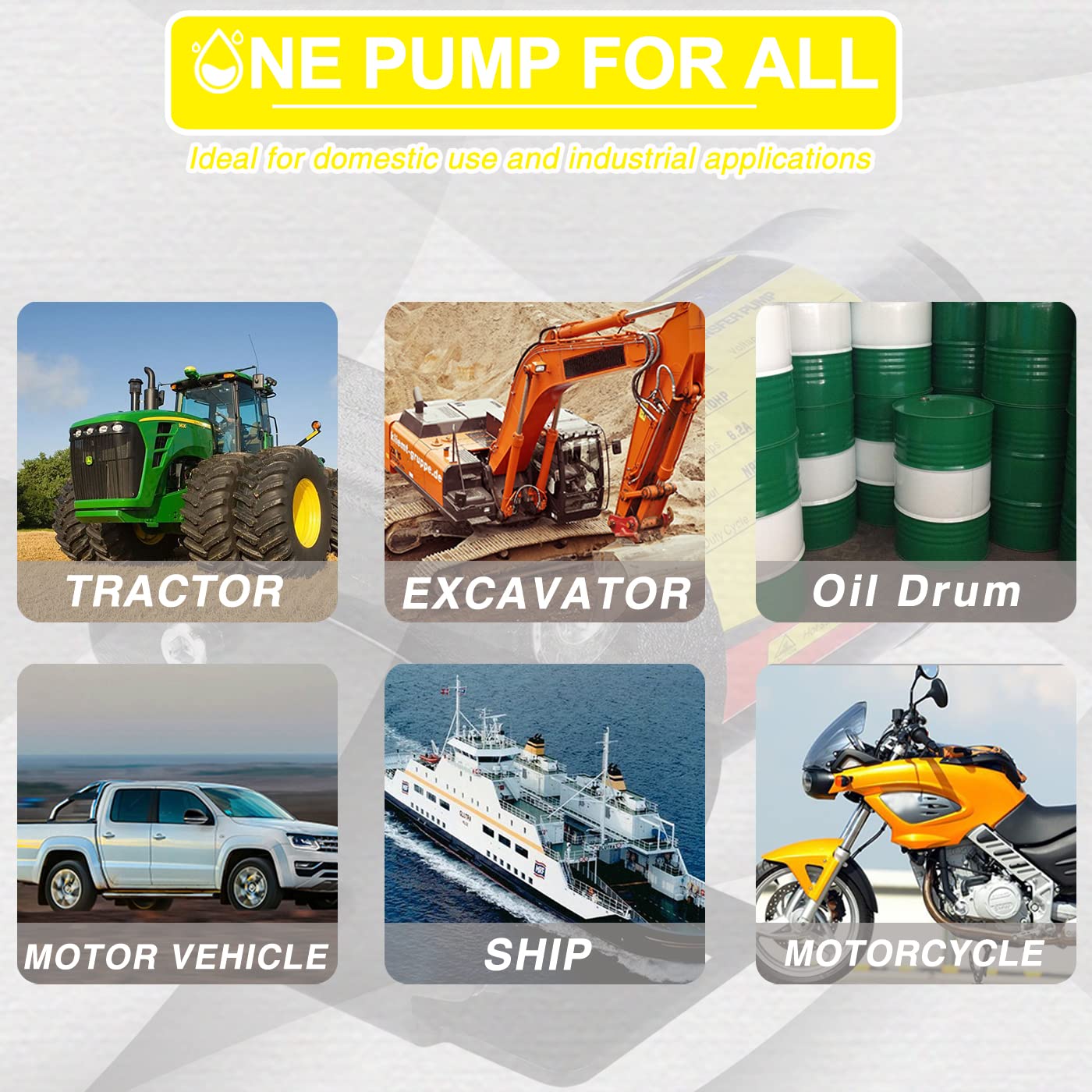 TRUPOW fuel transfer pump suited for vehicles, boats, caravans, and farms