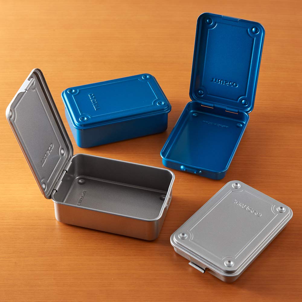 Trusco T-150 blue trunk tool box lightweight 0.7 lb for portable organization.