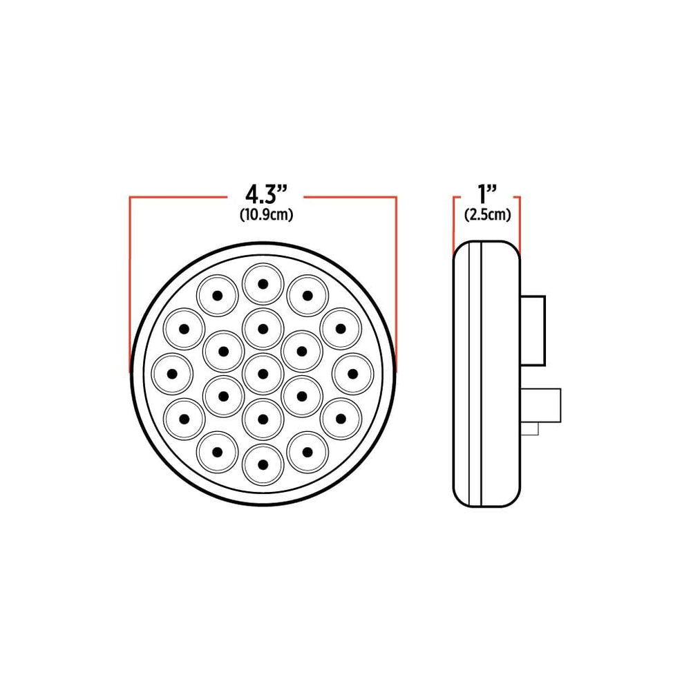Trux TLED-4X40 backup LED detail highlights reverse visibility in low light