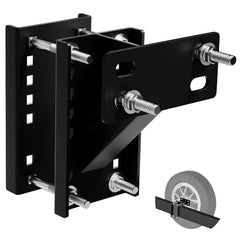 TRVL FIELDER spare tire mount angle view showing sturdy triangle welds for strong support
