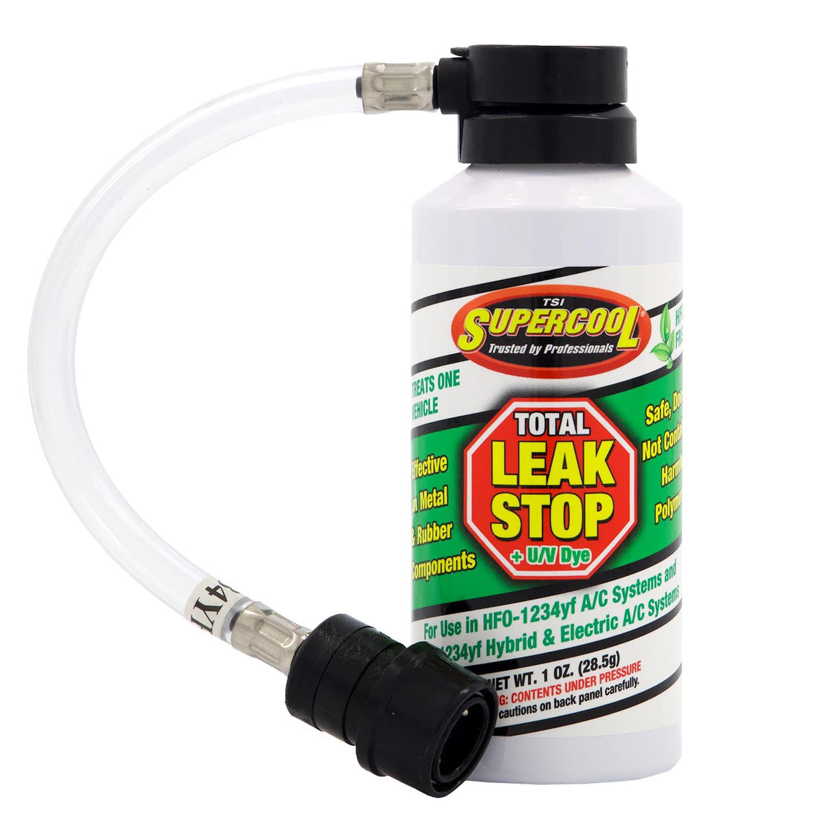 TSI Supercool leak-stop bottle for HFO-1234yf small leaks.