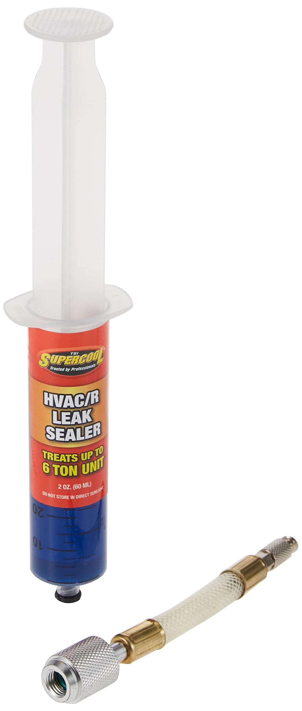 TSI Supercool reusable application hose included for controlled leak sealing.