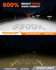 TSIANHUZY Nissan Sentra 6500K bright beam for clearer driving.