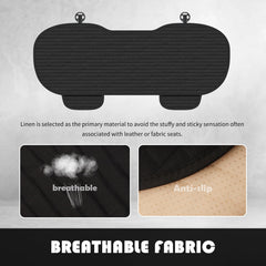 TSIEBRV linen-based seat cover offers breathable year-round comfort