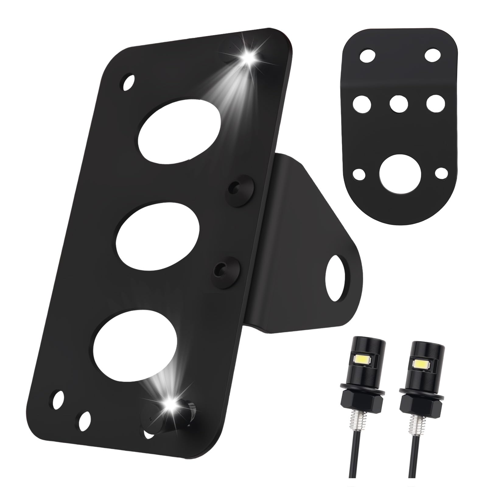 TSIEBRV side-mount bracket with LED light enhances rear visibility for night riding