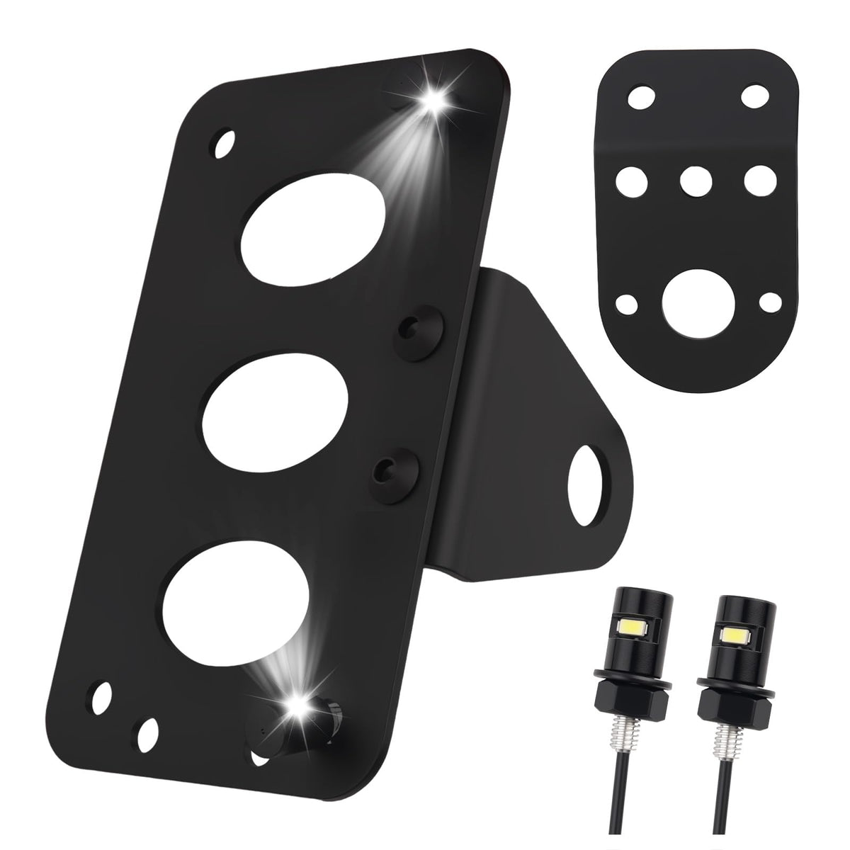 TSIEBRV side-mount bracket with LED light enhances rear visibility for night riding