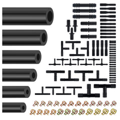 TSIEBRV silicone vacuum hose kit close-up showing flexible engine bay tubing