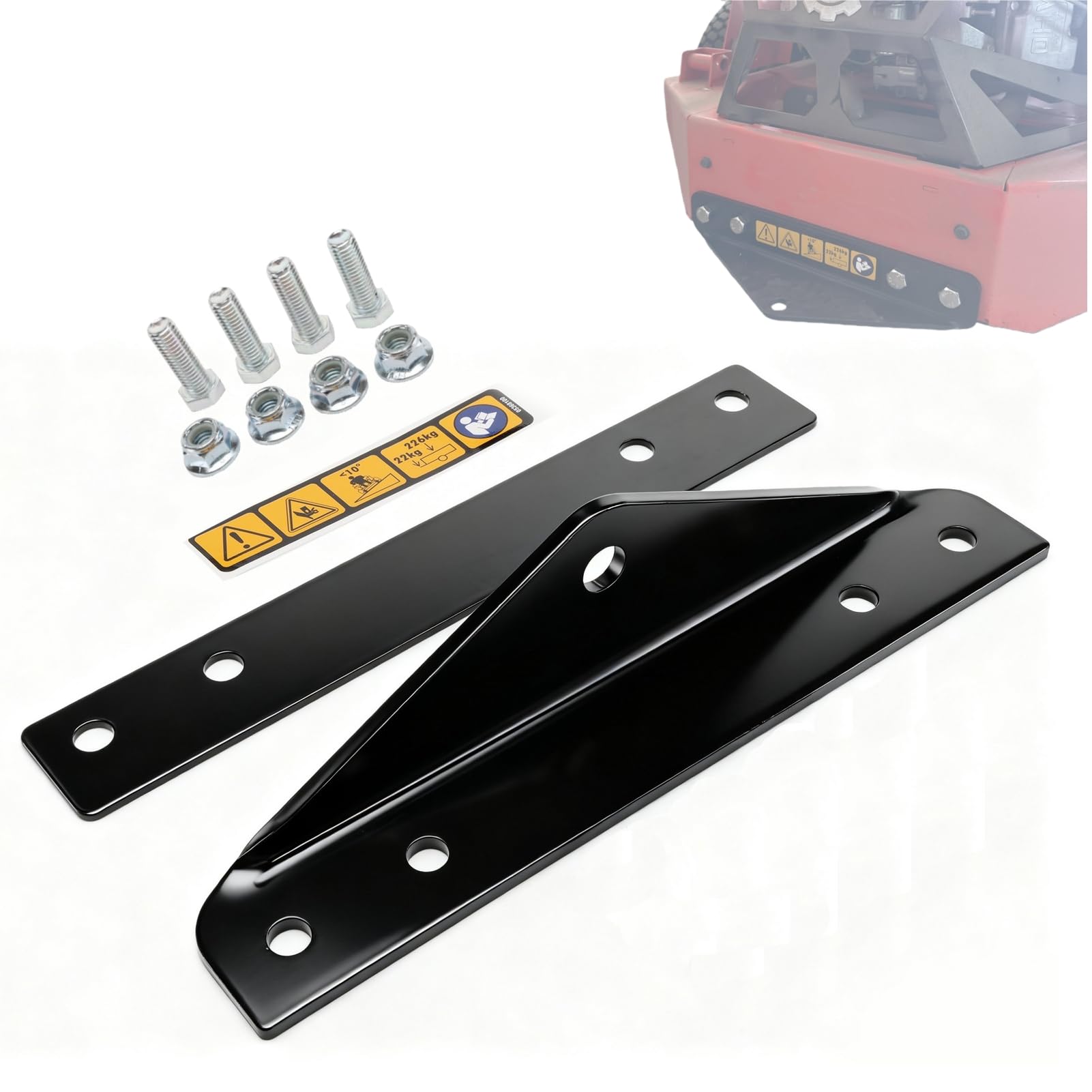 Tsingfong zero-turn hitch plate enabling quick bolt-on installation