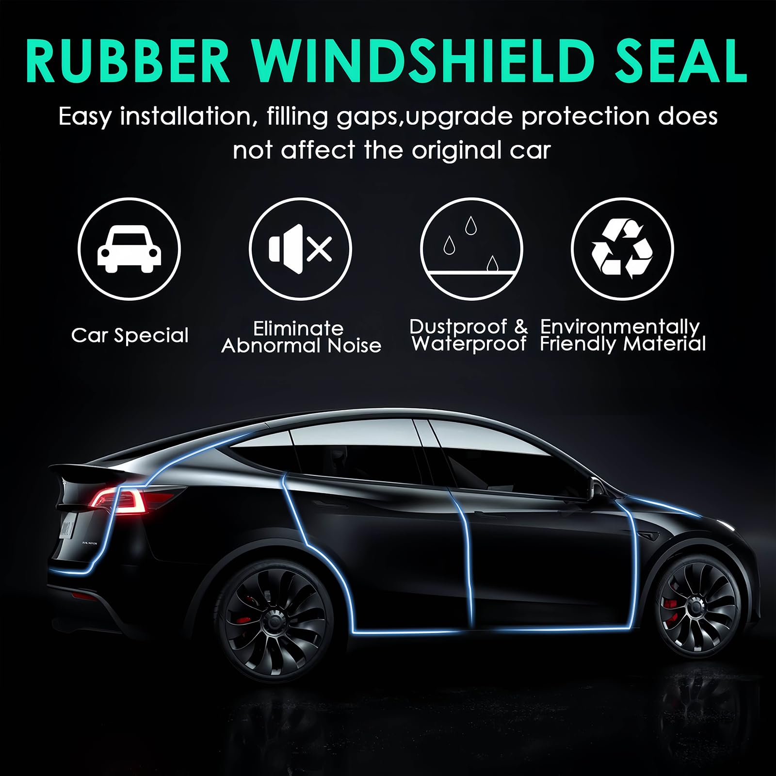 TSTESE dashboard seal strip for Model Y improves interior comfort.