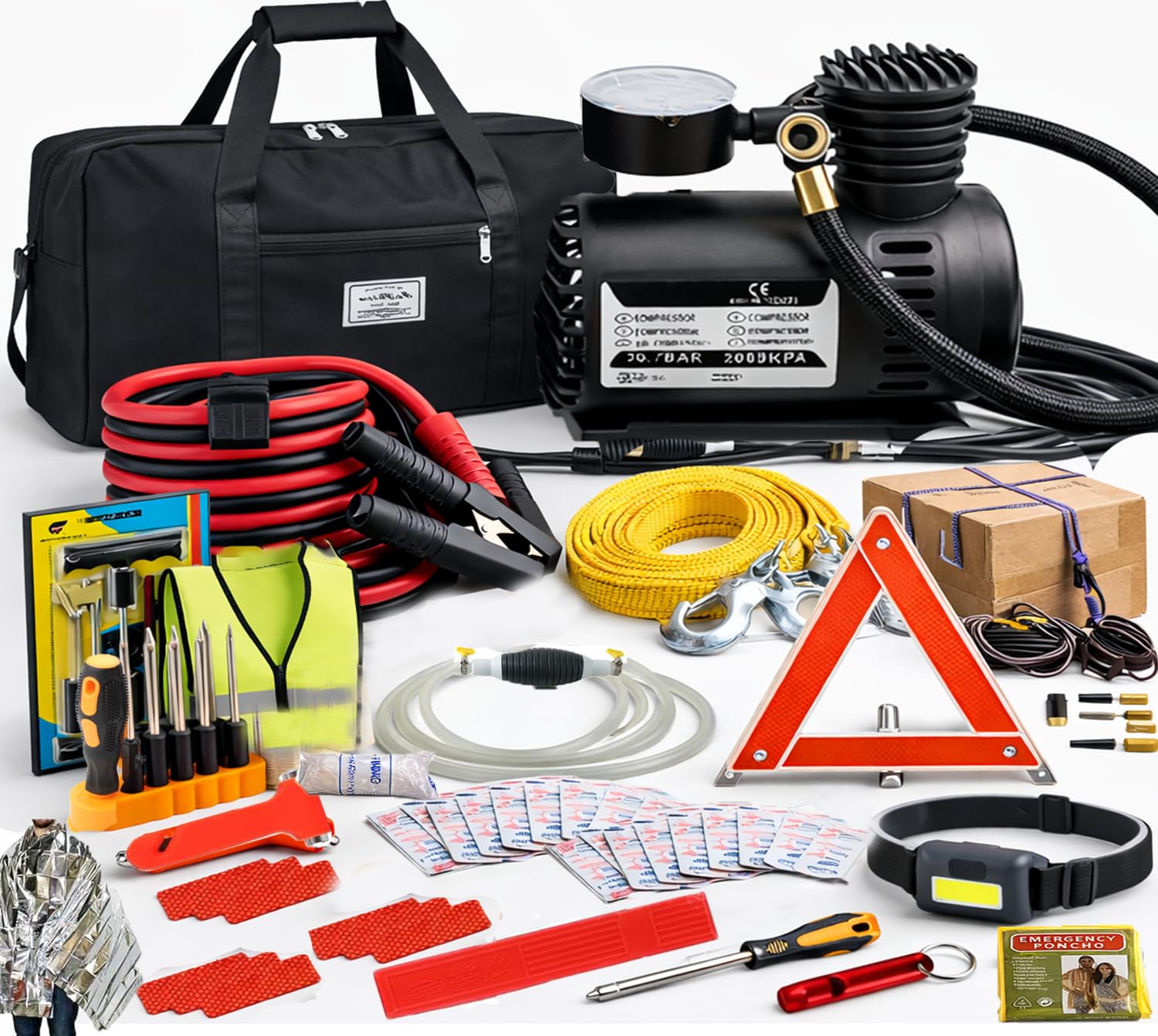 TSUNDERE L jumper cables kit showing strong clamps for reliable jump starts