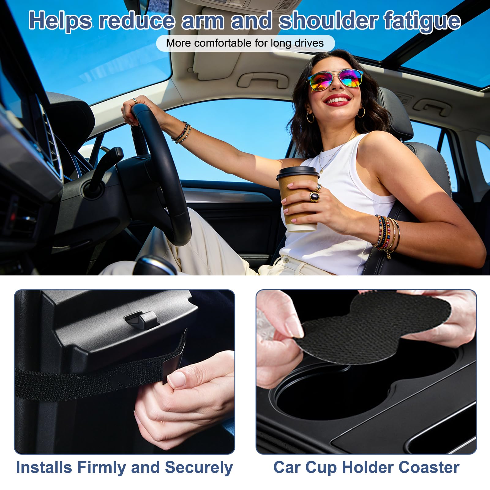 Tsxcnaa tissue box slot keeps tissues within reach and cabin tidy.