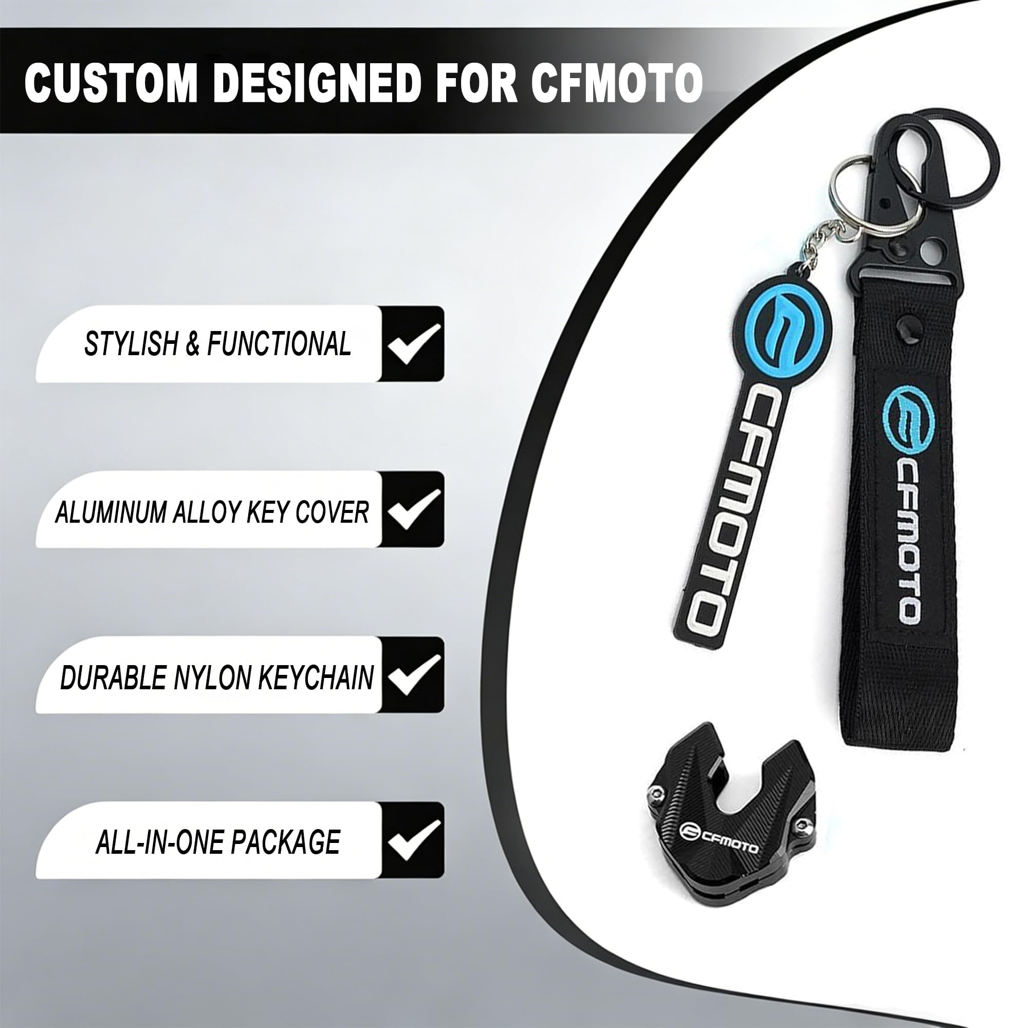 TT719 key chain nylon strap keeps keys secure and easy to carry.