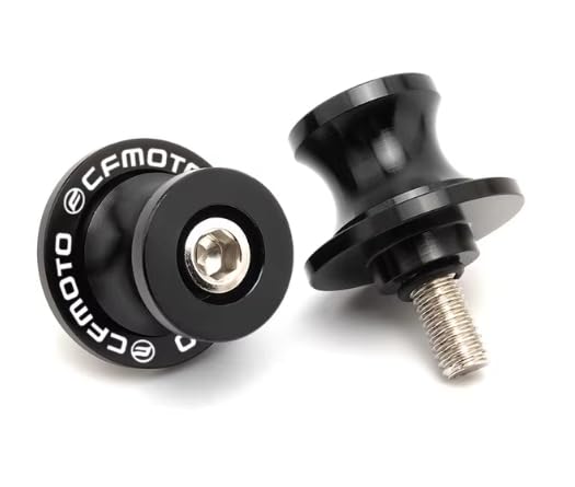 TT719 swing arm spool slider installed on a CFMOTO Ibex for secure wheel access.