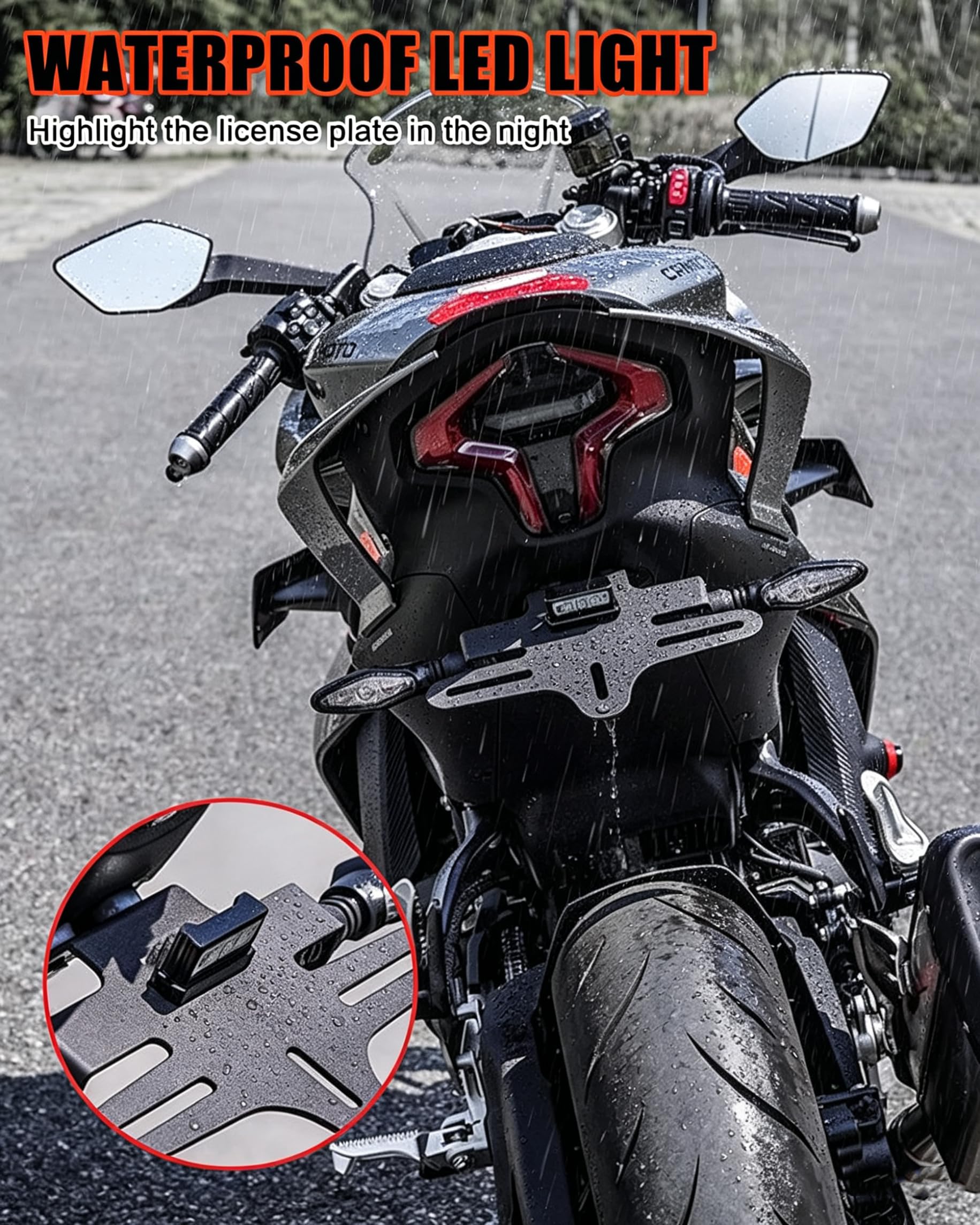 TT719 waterproof LED license light ensures visibility in all weather