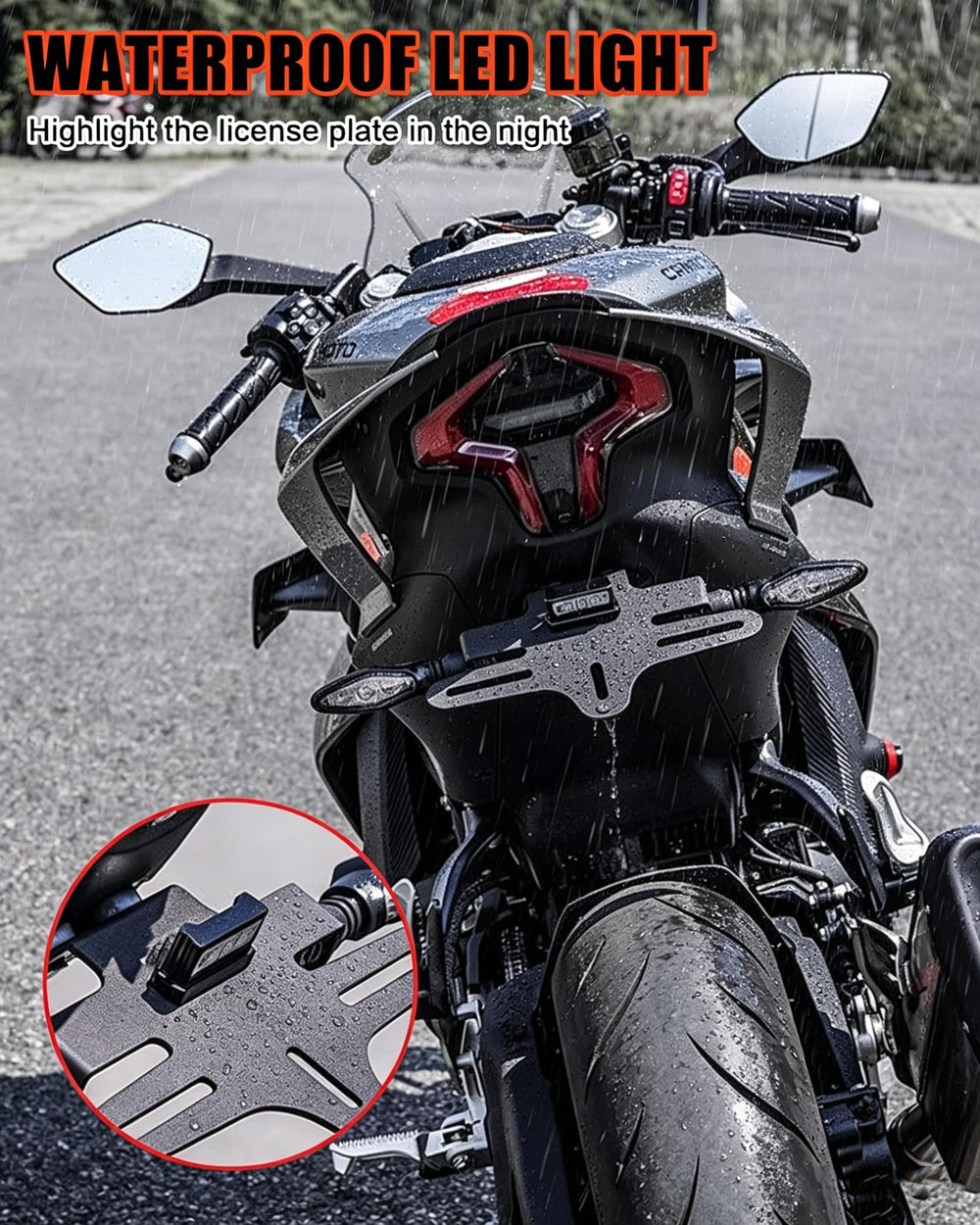 TT719 waterproof LED license light ensures visibility in all weather