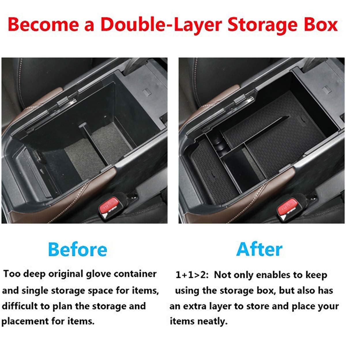 TTCR-II center armrest tray enhances cabin organization and space.