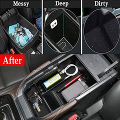 TTCR-II CX-30 console storage with glove area for quick access.