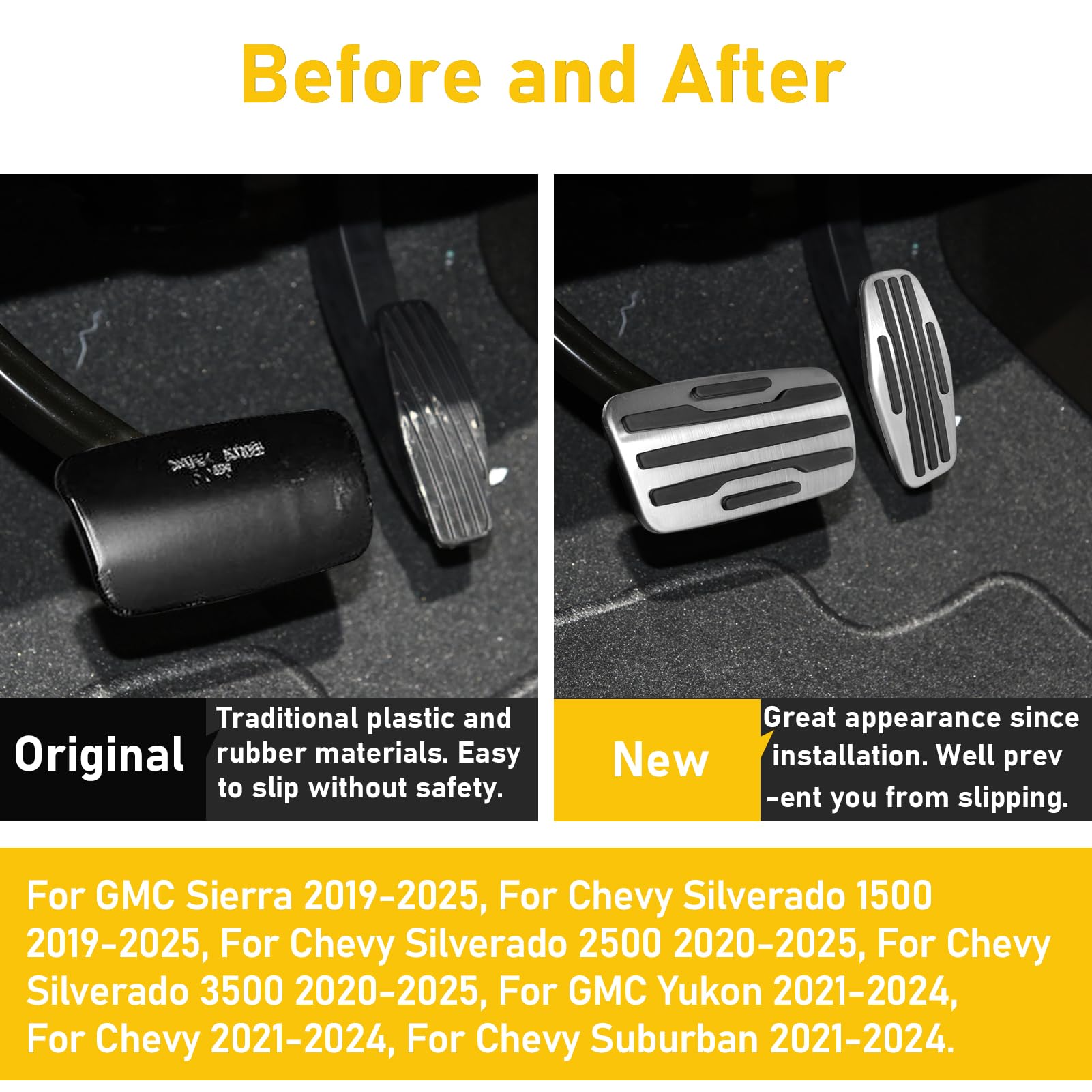 TTCR-II GMC Sierra brake pedal cover complements cabin aesthetics