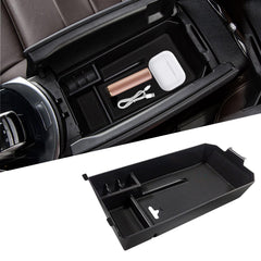 TTCR-II Mercedes C-Class W205 center console tray shown integrated for organized storage