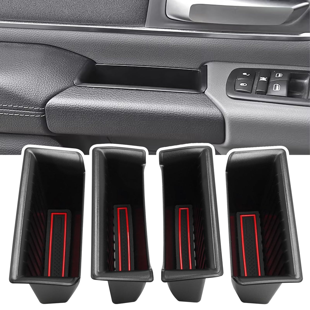 TTCR-II Ram 1500 door-side organizer tray for left-hand-drive models.