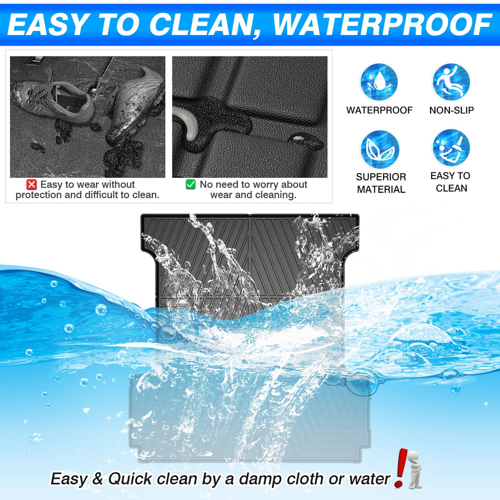 T TGBROS easy-clean trunk mat simplifies maintenance after use.