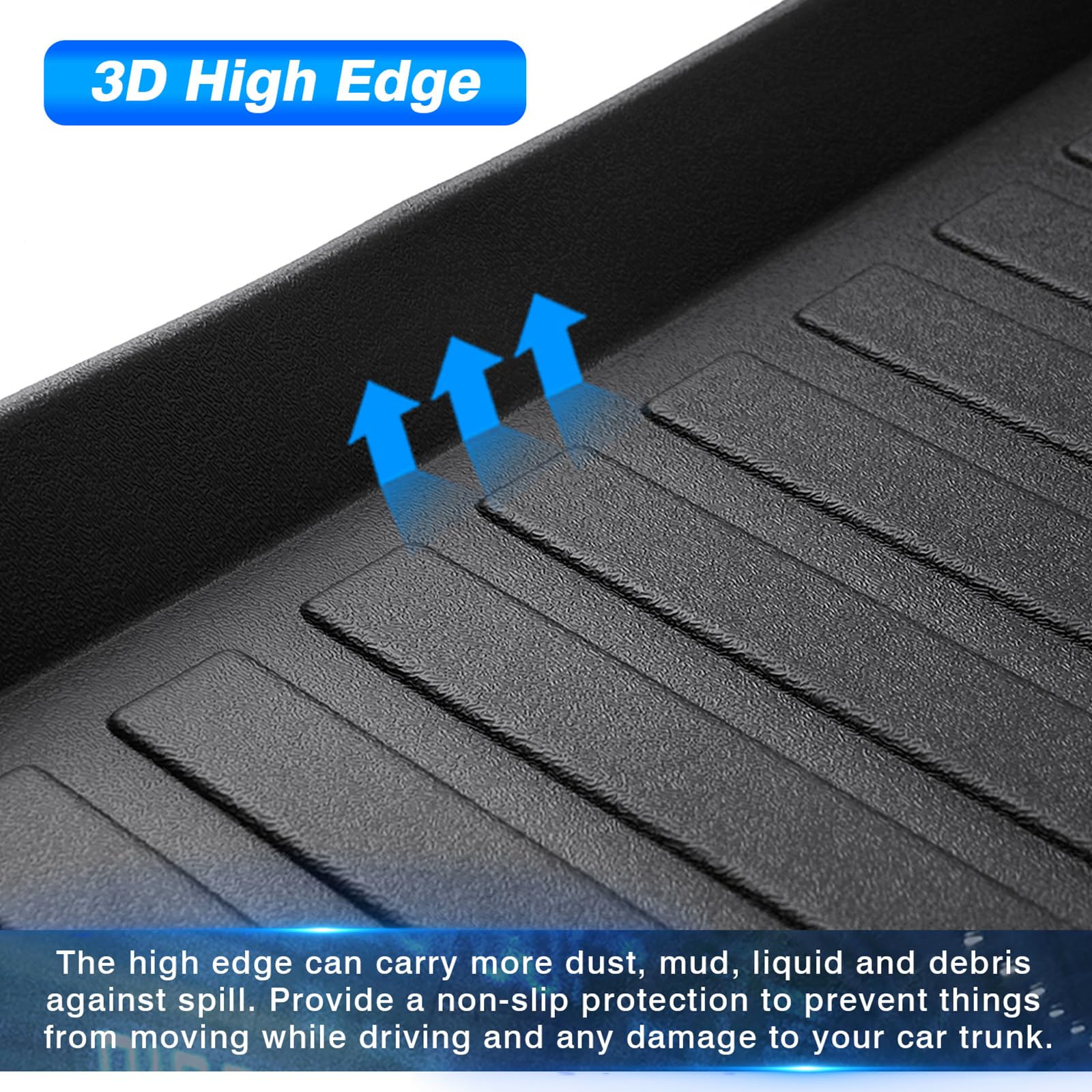 T TGBROS non-slip trunk mat keeps loads secure in transit.