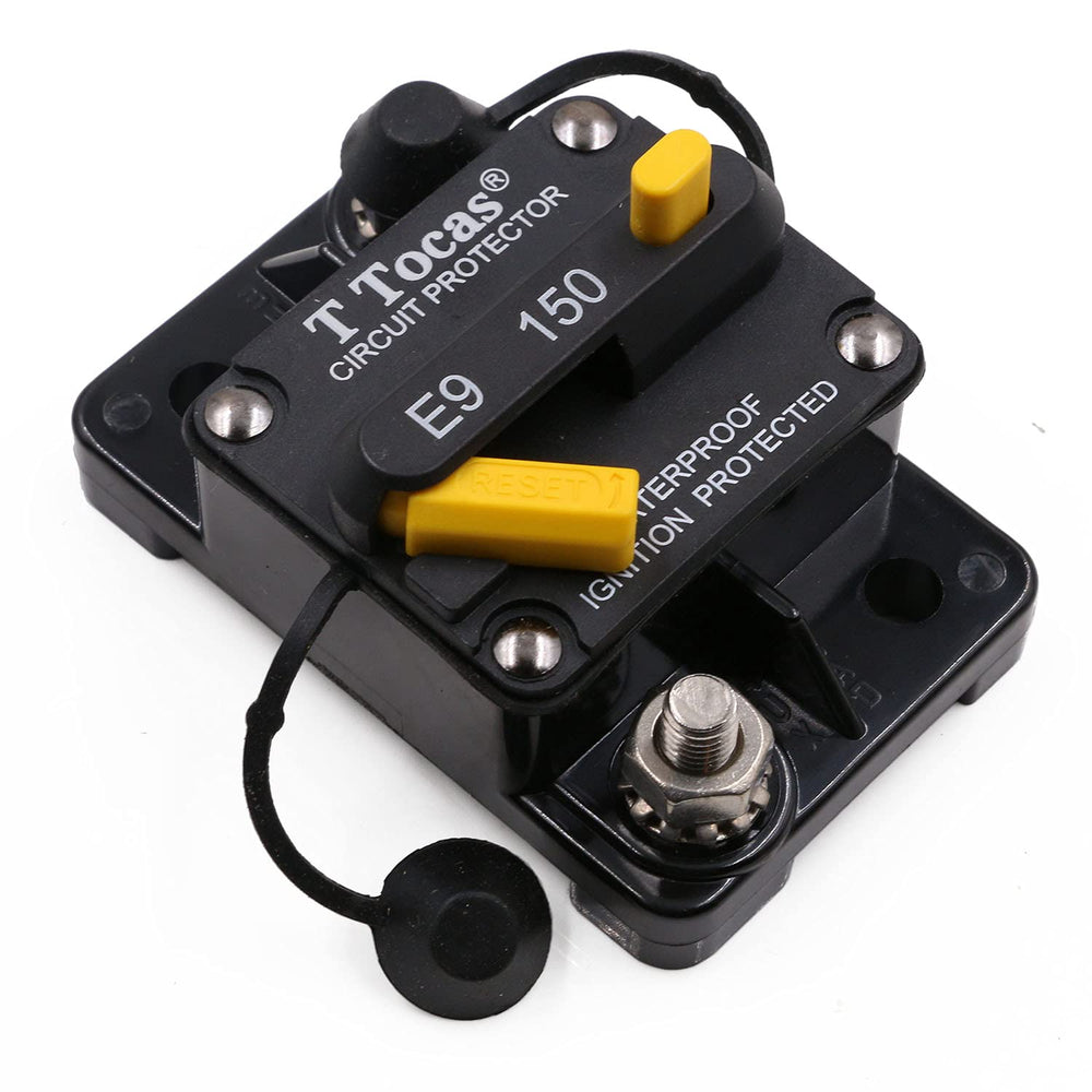 T Tocas 150A circuit breaker front view for reliable protection in vehicles
