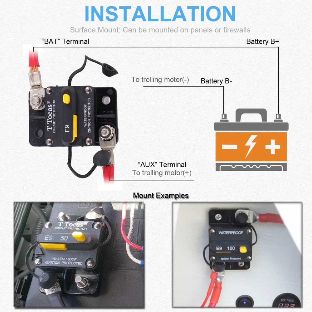 TTocas E9 compact design fits tight dashboards and engine bays