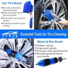 TTRCB 17inch wheel rim brush reaches tight spots for spotless wheels