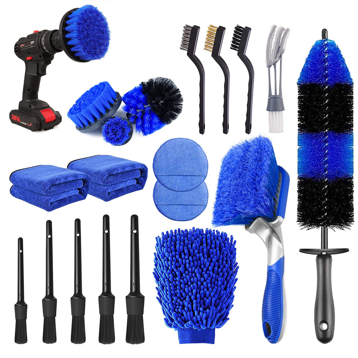 TTRCB 20Pcs car detailing kit overview for versatile cleaning