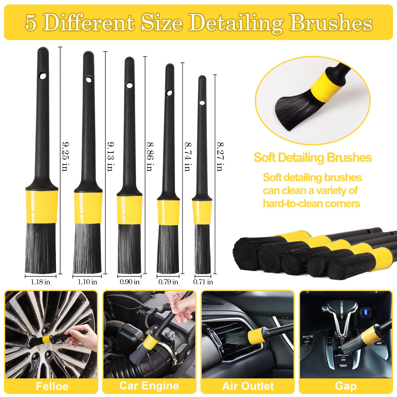 TTRCB wire brushes tackle wheels, vents, and tight spots effectively.